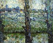Vincent Van Gogh Orchard in Bloom with Poplars oil painting on canvas